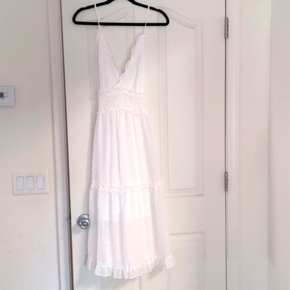 White midi dress